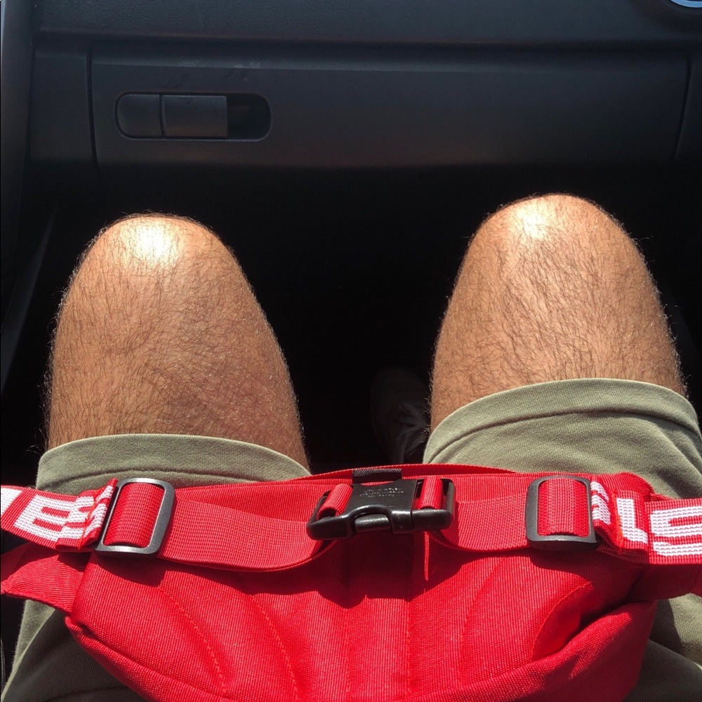 Supreme red waist bag